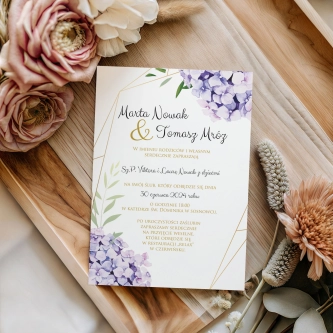 Zaproszenia ślubne Flowers & Frame - Motyw 1