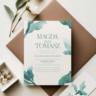 Zaproszenia ślubne Eukaliptus - Motyw 3