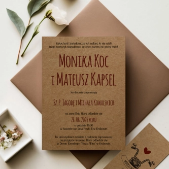 Zaproszenia ślubne Trip - Motyw 1