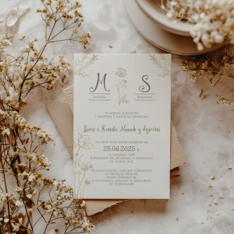 Zaproszenia ślubne Fiori - Motyw 2