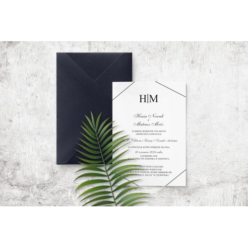 Zaproszenia ślubne Elegance - Motyw 1