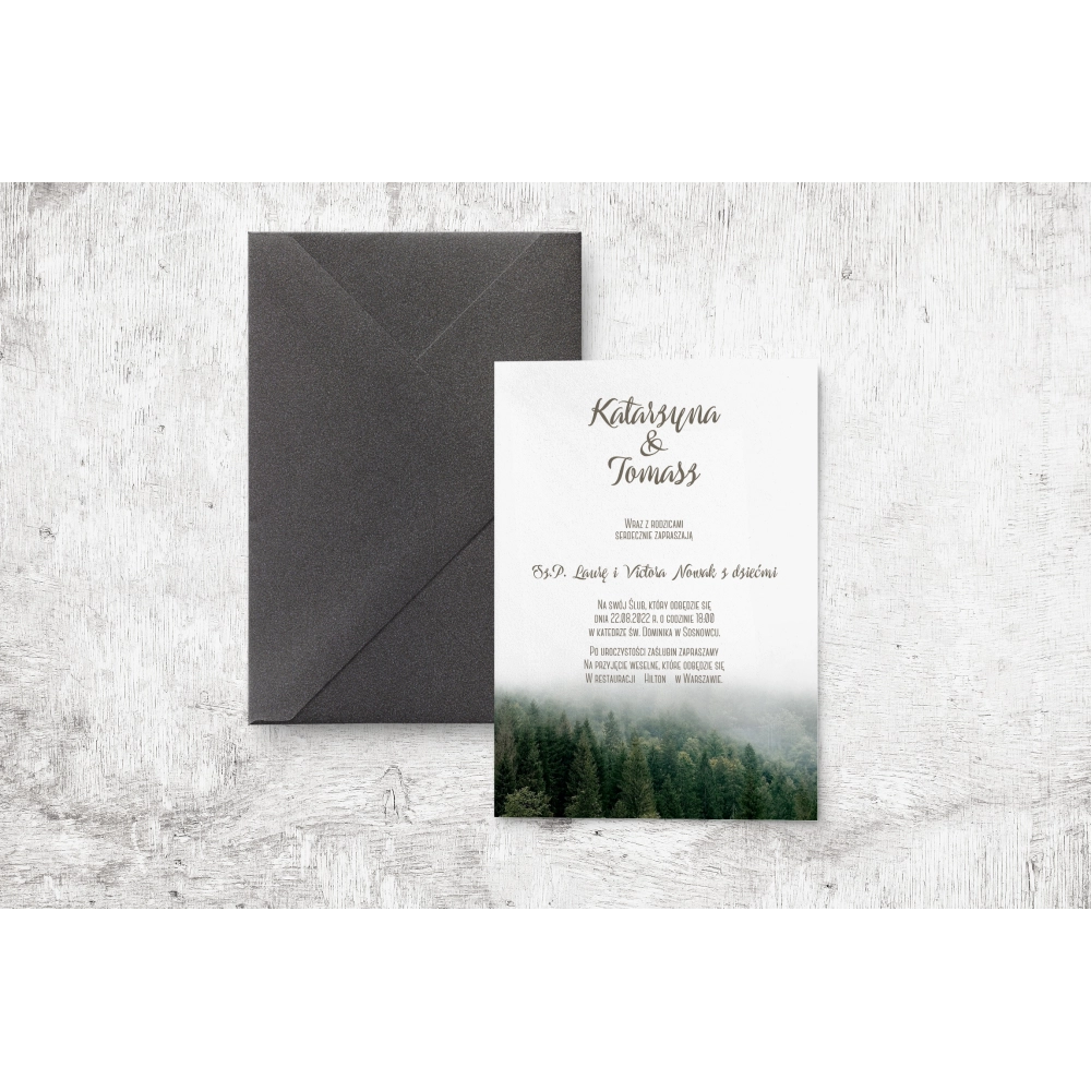 Zaproszenia ślubne Forest - Motyw 2