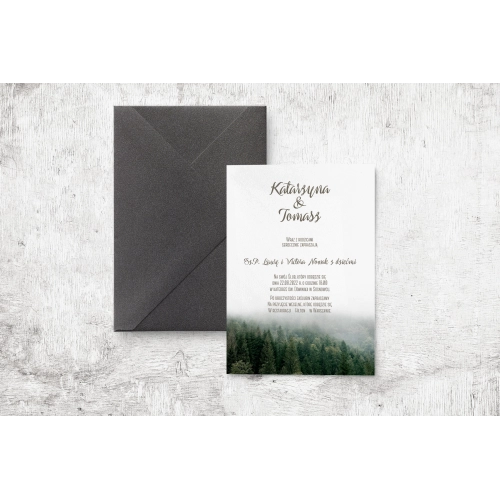 Zaproszenia ślubne Forest - Motyw 2