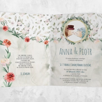 Zaproszenia ślubne Animals - Składane Motyw 2