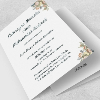 Rustykalne zaproszenie z&nbsp;piękną kopertą ekologiczną