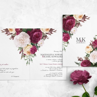 Zaproszenia ślubne Fabello - Składane Motyw 1