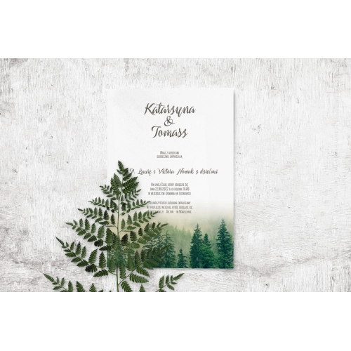 Zaproszenia ślubne Forest - Motyw 1