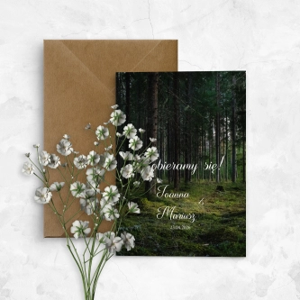 Zaproszenia ślubne Las - Składane Motyw 1