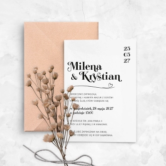 Zaproszenia ślubne Sandy Love