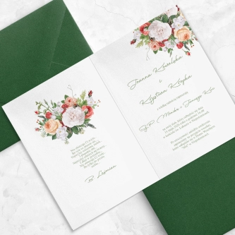 Zaproszenia ślubne Day - Składane motyw 3