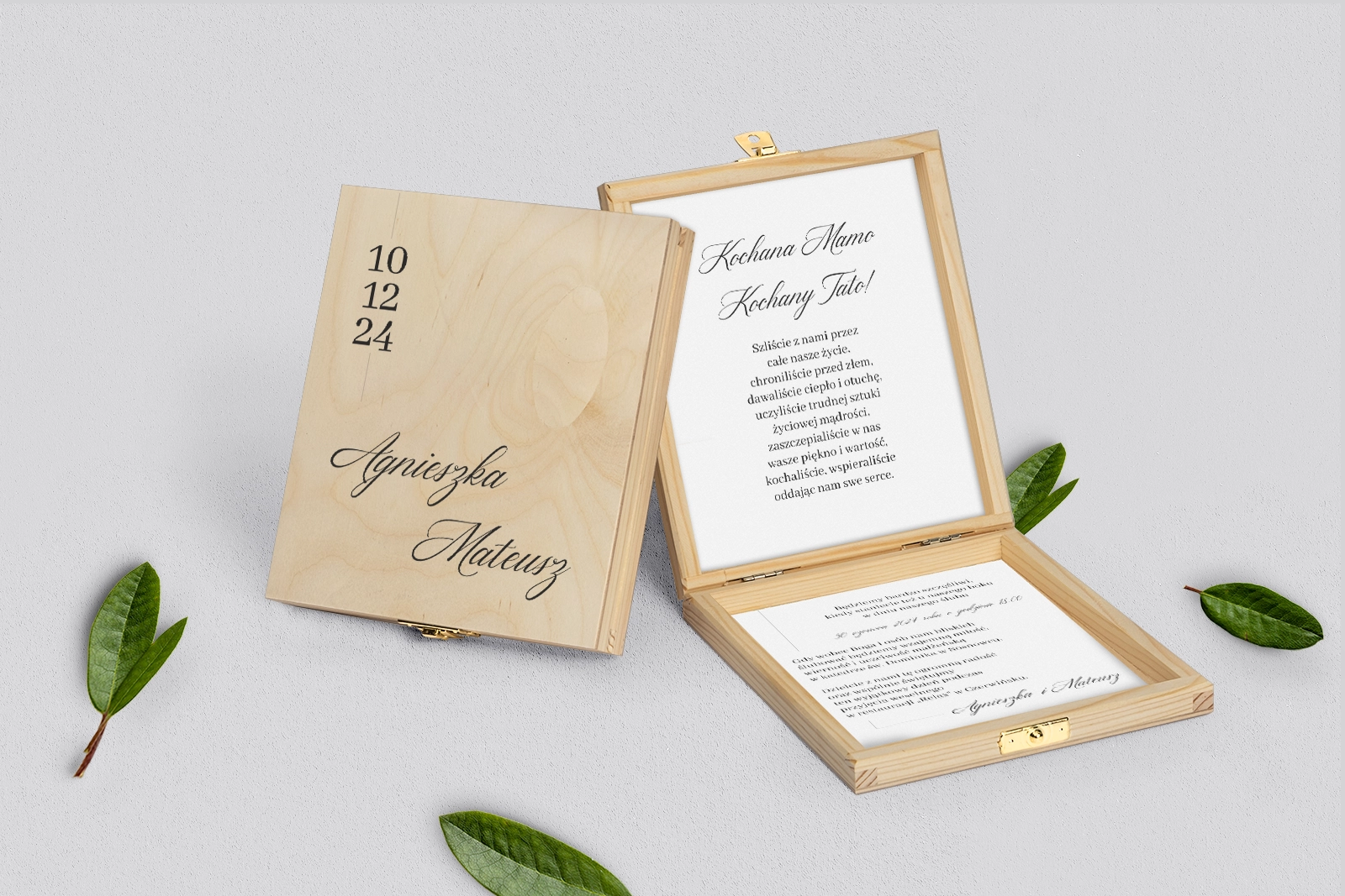 Zaproszenie dla Rodziców - naturalne Minimalistyczne Motyw 4