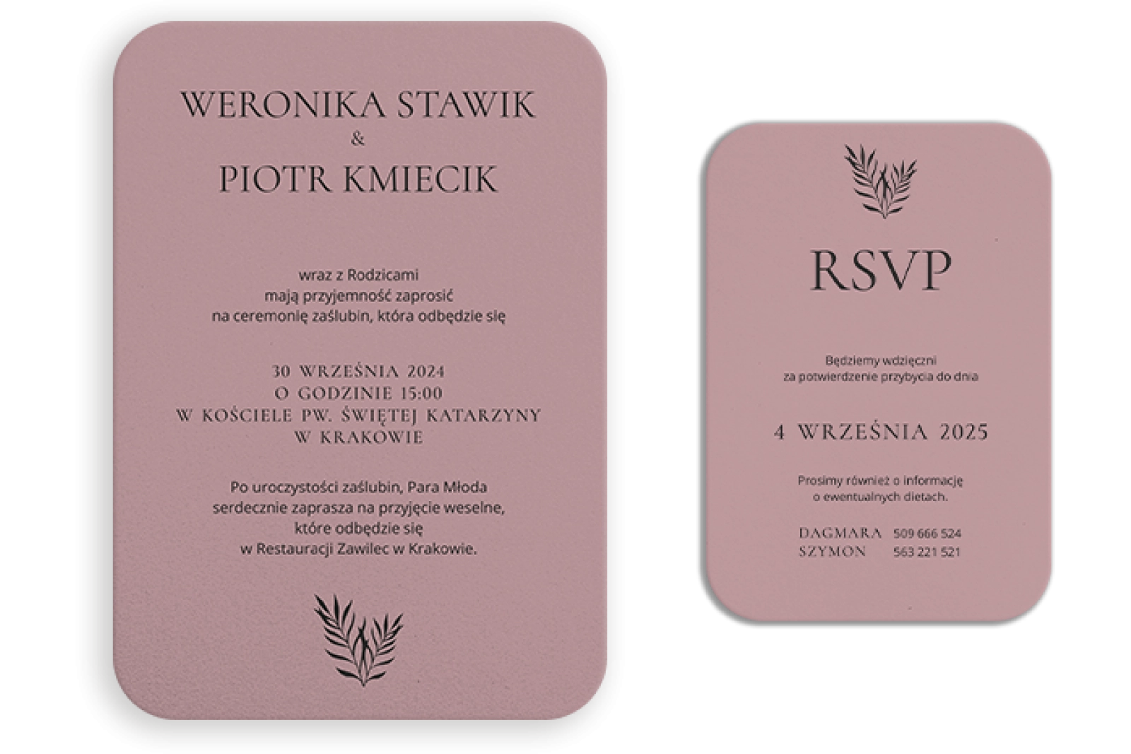 Zaproszenia ślubne Romantic Dust