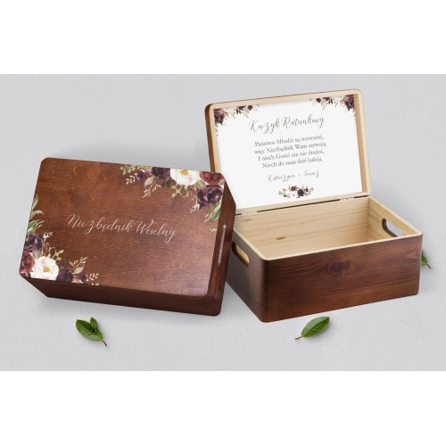 Koszyczek ratunkowy weselny brązowy - PasteLove Motyw 3