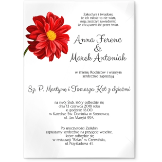 Zaproszenia ślubne Sweet Love- Akrylowe Motyw 5