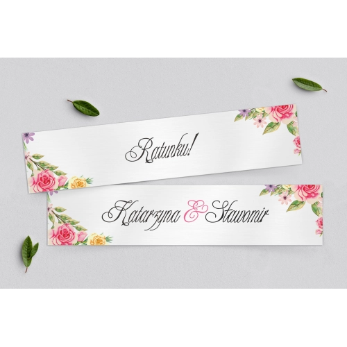 Tablice Rejestracyjne 2 szt. - Akwarelowe Wianki Motyw 5