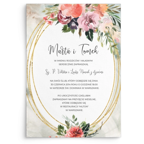 Zaproszenia ślubne Spring Love - Motyw 3