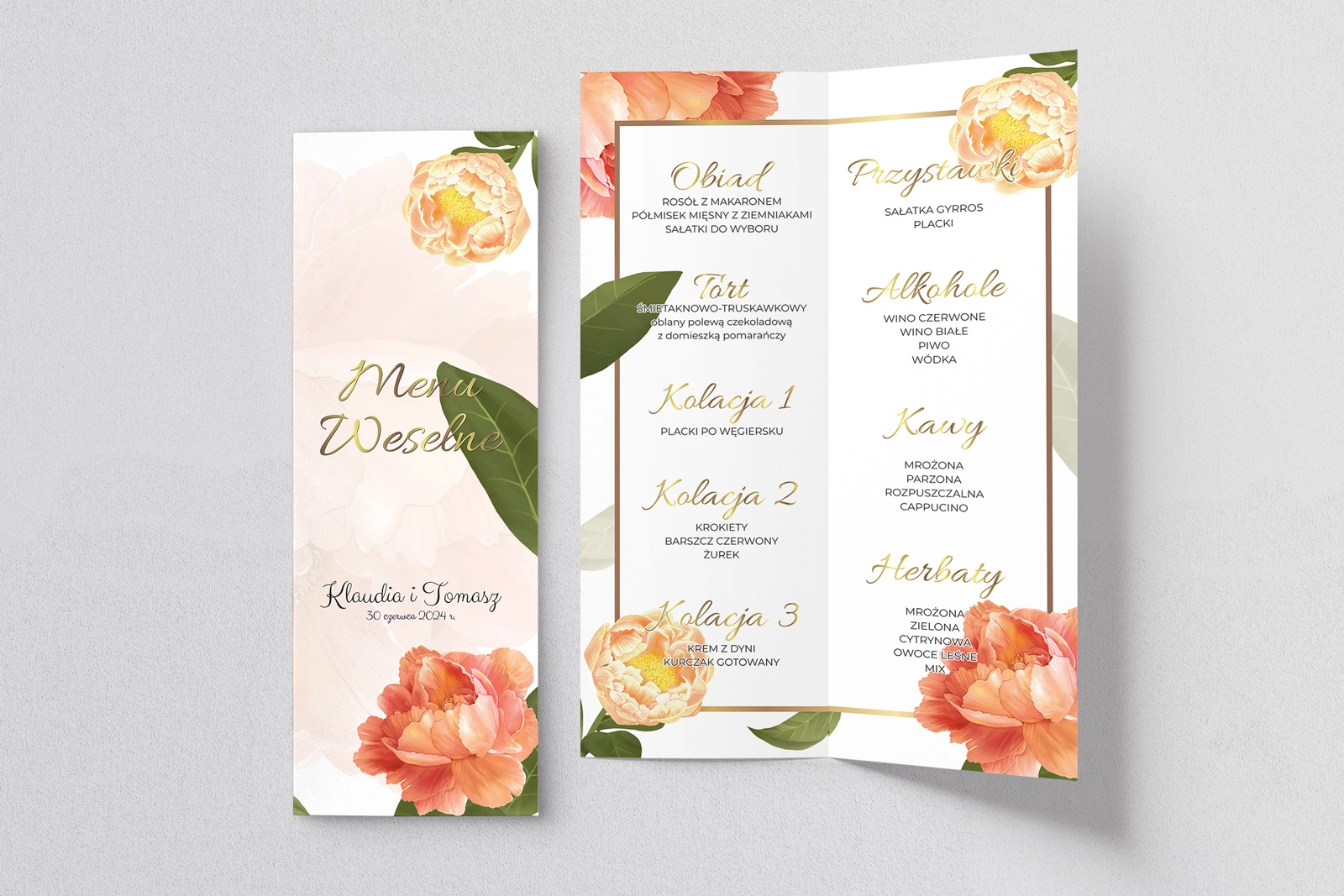 Menu Weselne Dream - Motyw 5