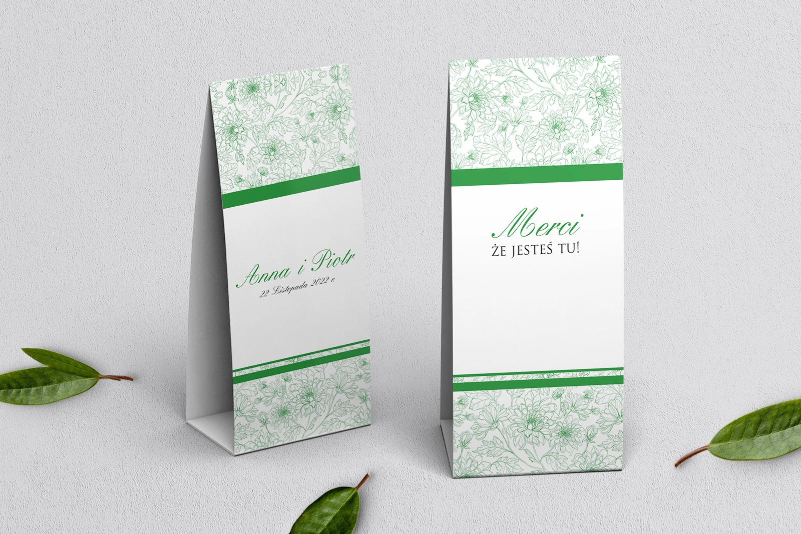 Podziękowanie Merci - Pudełeczko Ornaments Motyw 12