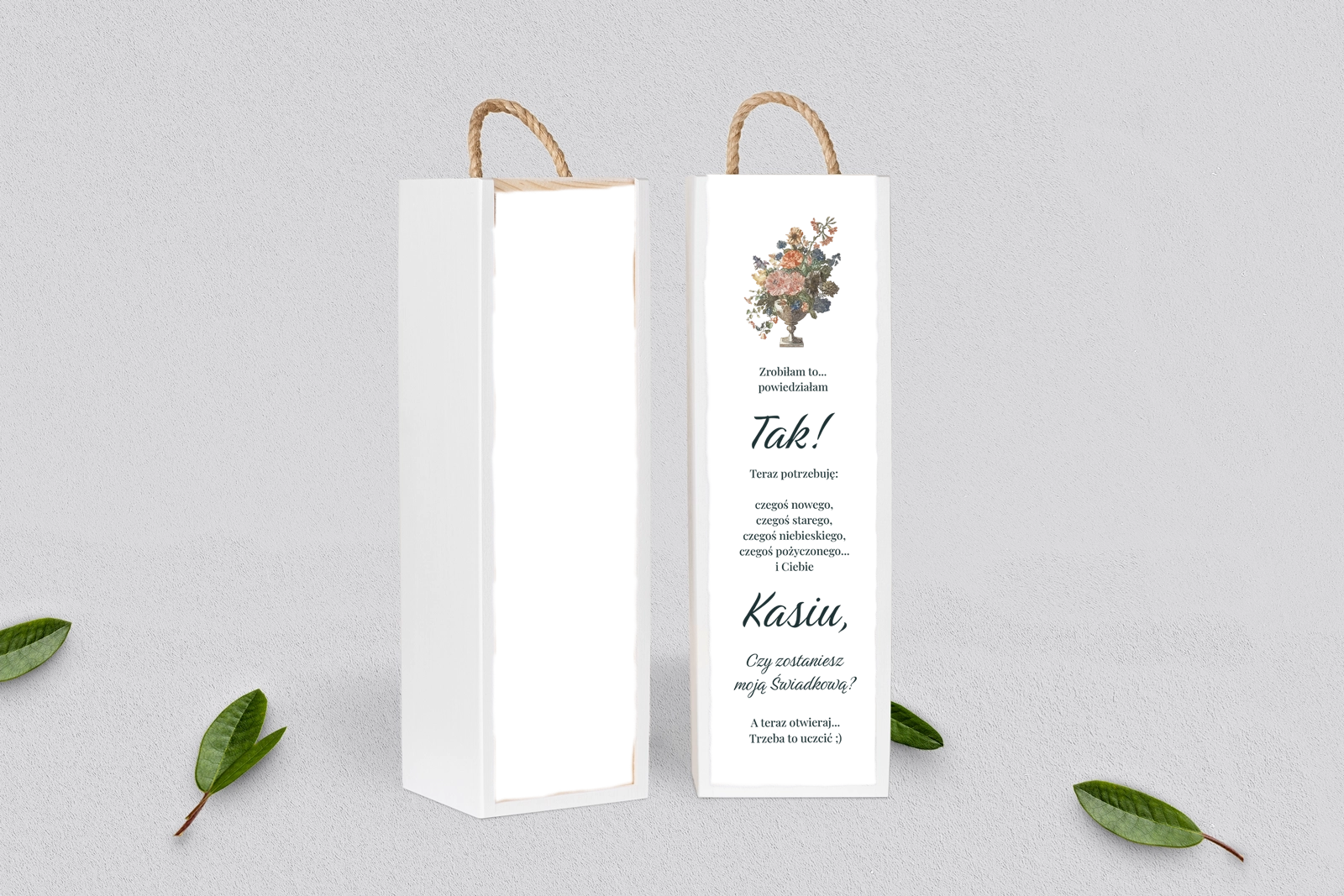 Prośba o Świadkowanie - SNW Akryl biała Rustic Summer Motyw 3