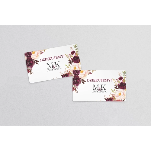 Naklejki na słoiczki weselne Fabello - Arkusz 21 szt Motyw 2