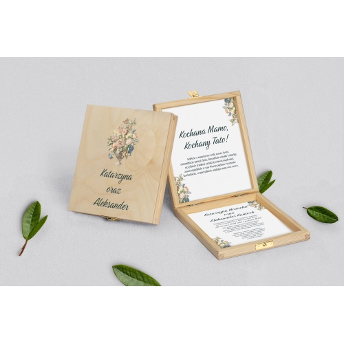 Zaproszenie dla Rodziców - naturalne Rustic Summer Motyw 1