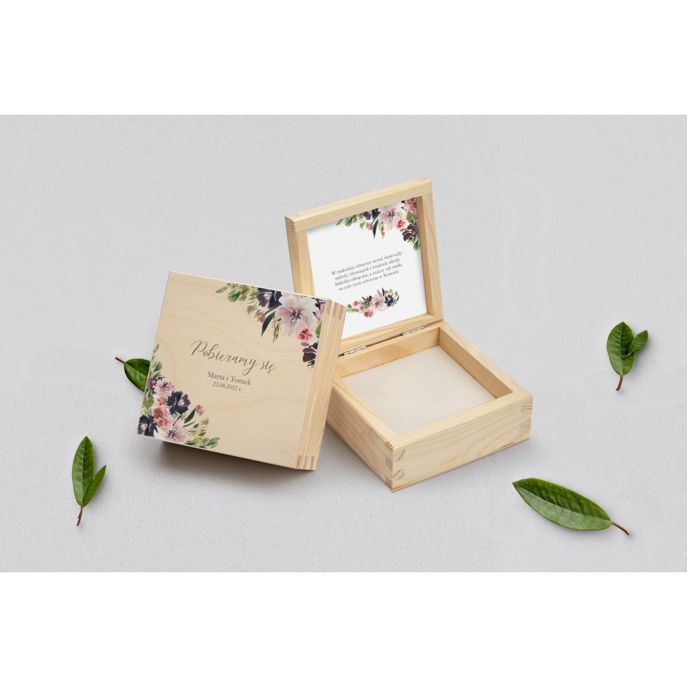 Pudełko na obrączki naturalne - PasteLove Motyw 4