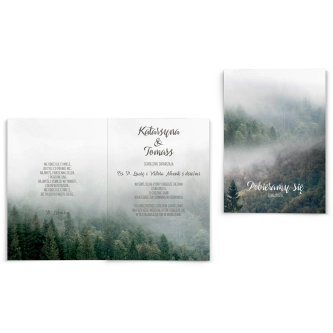 Zaproszenia ślubne Forest - Składane Motyw 2