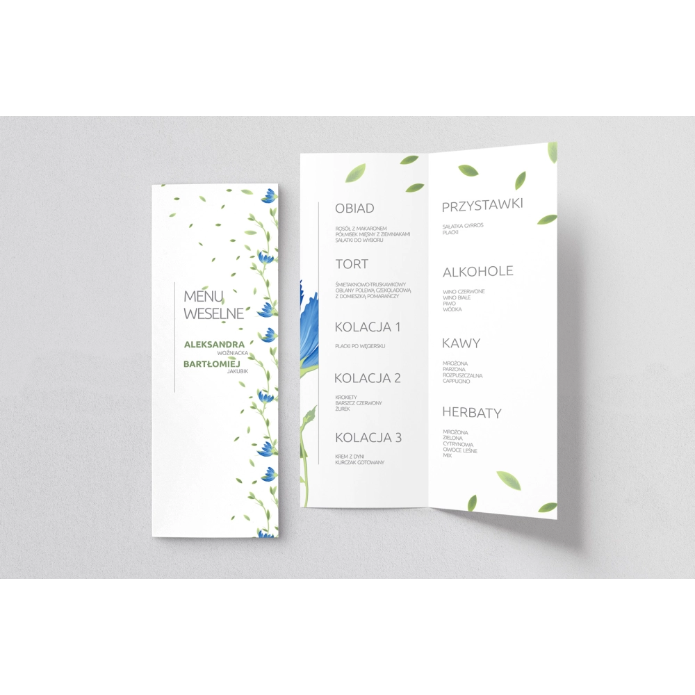 Menu Weselne Lea - Motyw 2