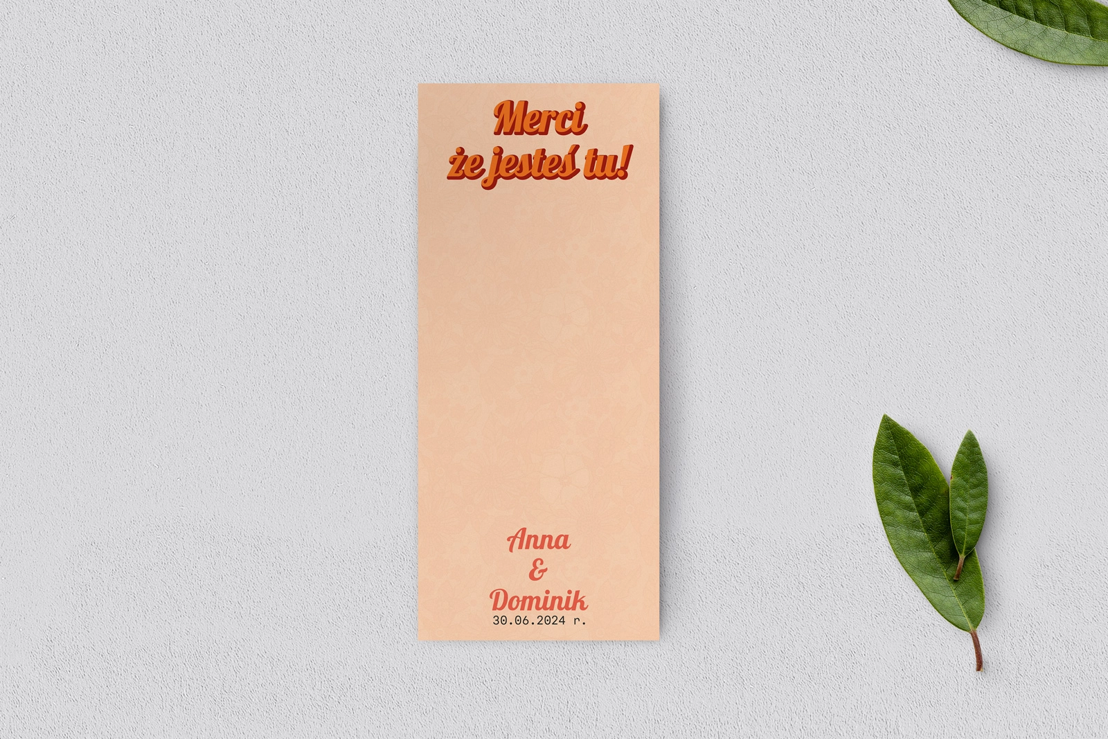 Podziękowanie Merci - Karteczka Retro Style - Motyw 3