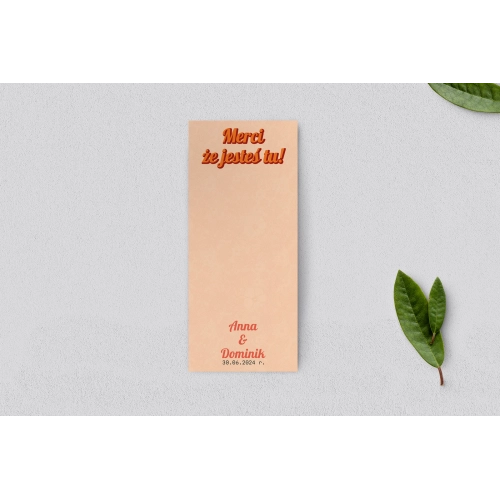 Podziękowanie Merci - Karteczka Retro Style - Motyw 3