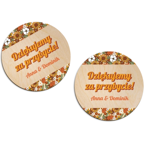 Magnes Okrągły - Retro Style Motyw 1