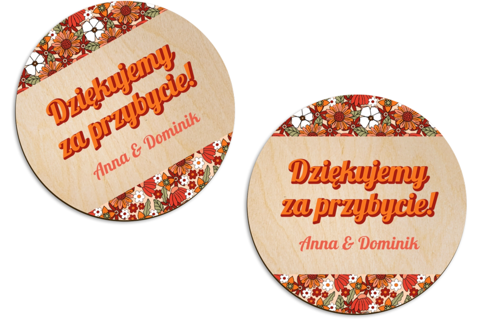 Magnes Okrągły - Retro Style Motyw 3