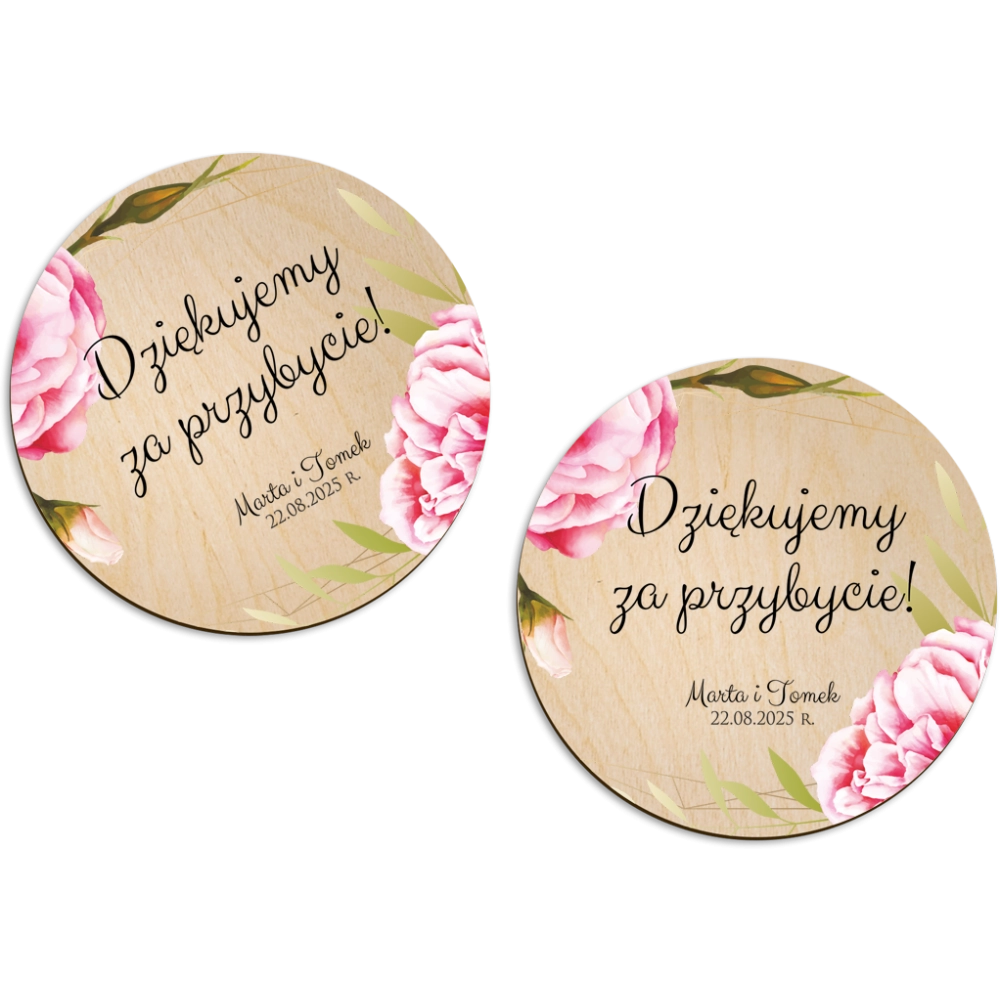 Magnes Okrągły - Flowers & Frame Motyw 5