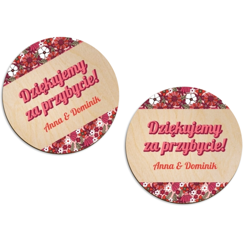 Magnes Okrągły - Retro Style Motyw 2