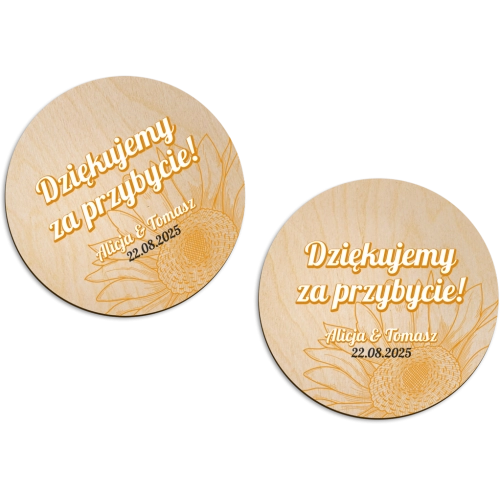 Magnes Okrągły - Sunflowers Motyw 1