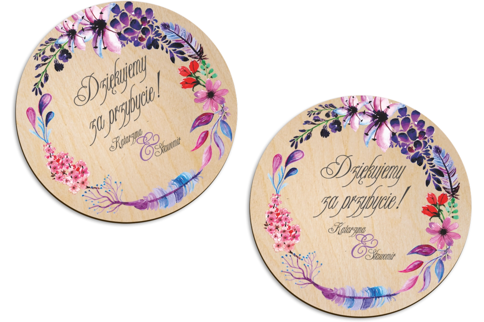 Magnes Okrągły - Akwarelowe Wianki Motyw 7