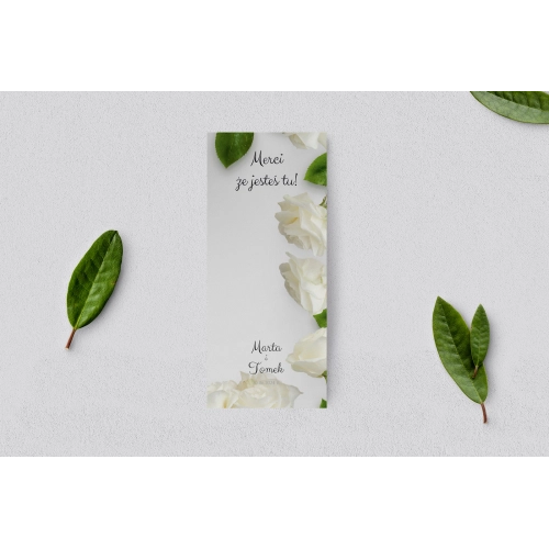 Podziękowanie Merci - Karteczka Soft - Motyw 4