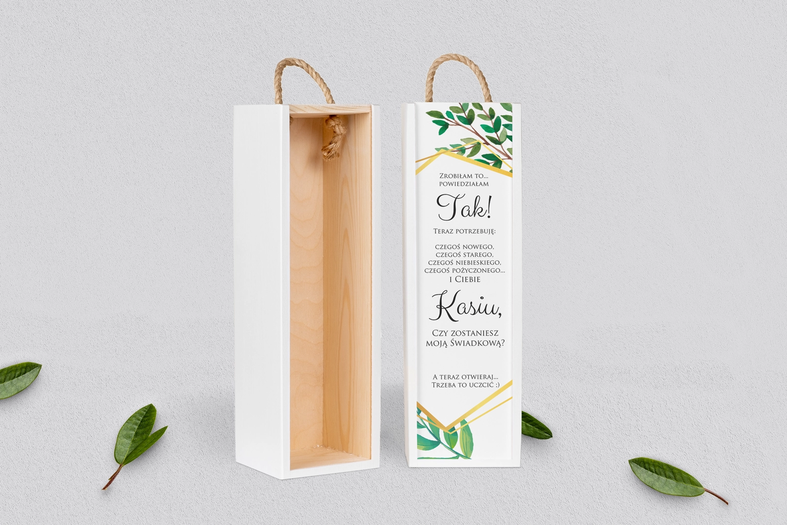 Prośba o Świadkowanie - SNW biała Flowers & Frame Motyw 2