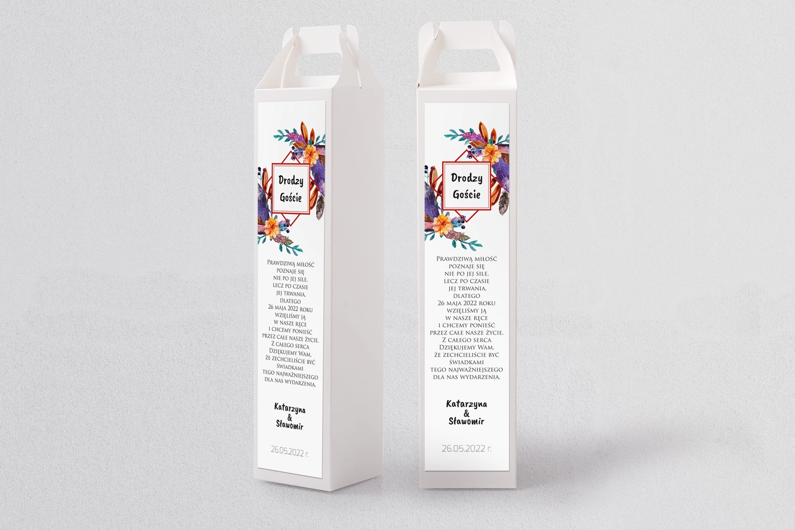 Pudełko na alkohol Bukiety Motyw 18