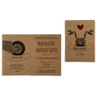 Zaproszenia ślubne Trip - Składane motyw 1