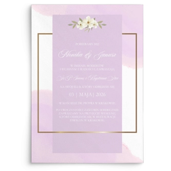 Zaproszenia ślubne Golden Square - Motyw 2