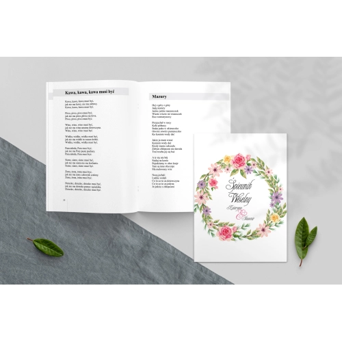 Śpiewnik Weselny - Akwarelowe Wianki Motyw 5