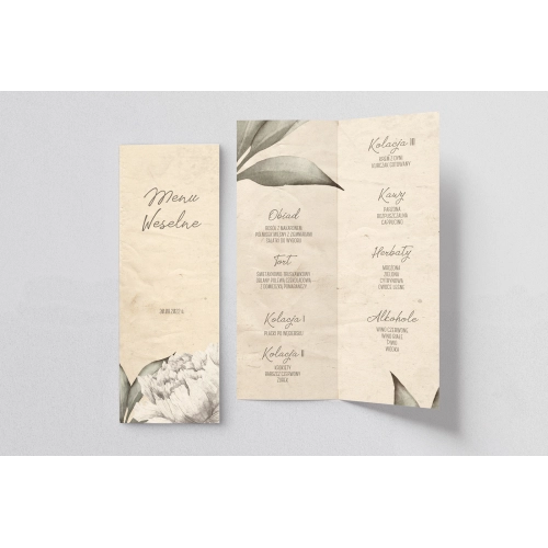 Menu Weselne Old Fashion - Motyw 1