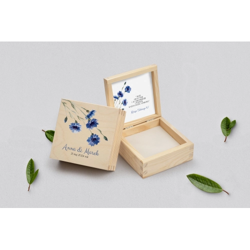 Pudełko na obrączki naturalne - Sweet Love Motyw 1