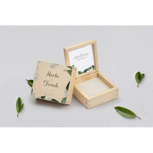 Pudełko na obrączki naturalne - Soft Motyw 1