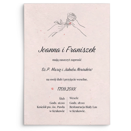 Zaproszenia ślubne Couple - Motyw 1