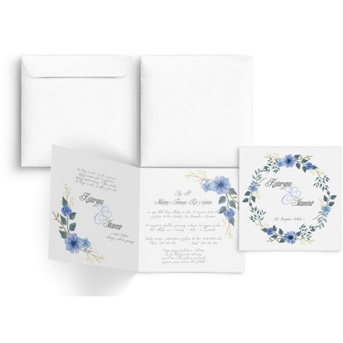 Zaproszenia ślubne Wianki - Motyw 1