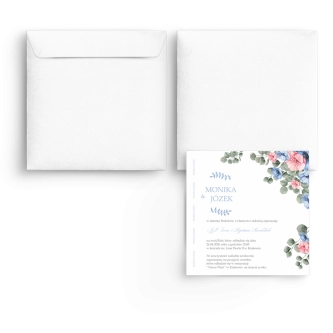 Zaproszenia ślubne Name -  Kwadrat Motyw 1