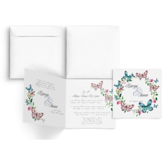 Zaproszenia ślubne Akwarelowe Wianki - Motyw 3