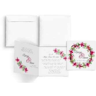 Zaproszenia ślubne Akwarelowe Wianki - Motyw 2